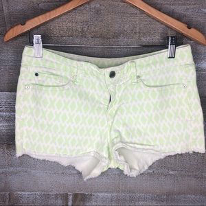 Gap green neon summer cutoffs denim jean frayed shorts
